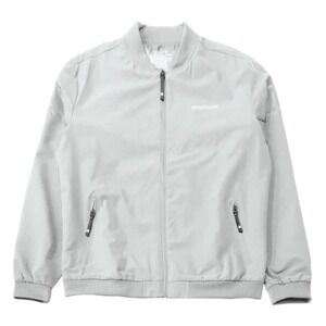 Rawgear Reflective Line Bomber Jacket Light Gray Lightweight Long Sleeve L
